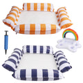 Inflatable Pool Float Set – 2 Hammocks & Drink Float with Snack Tray
