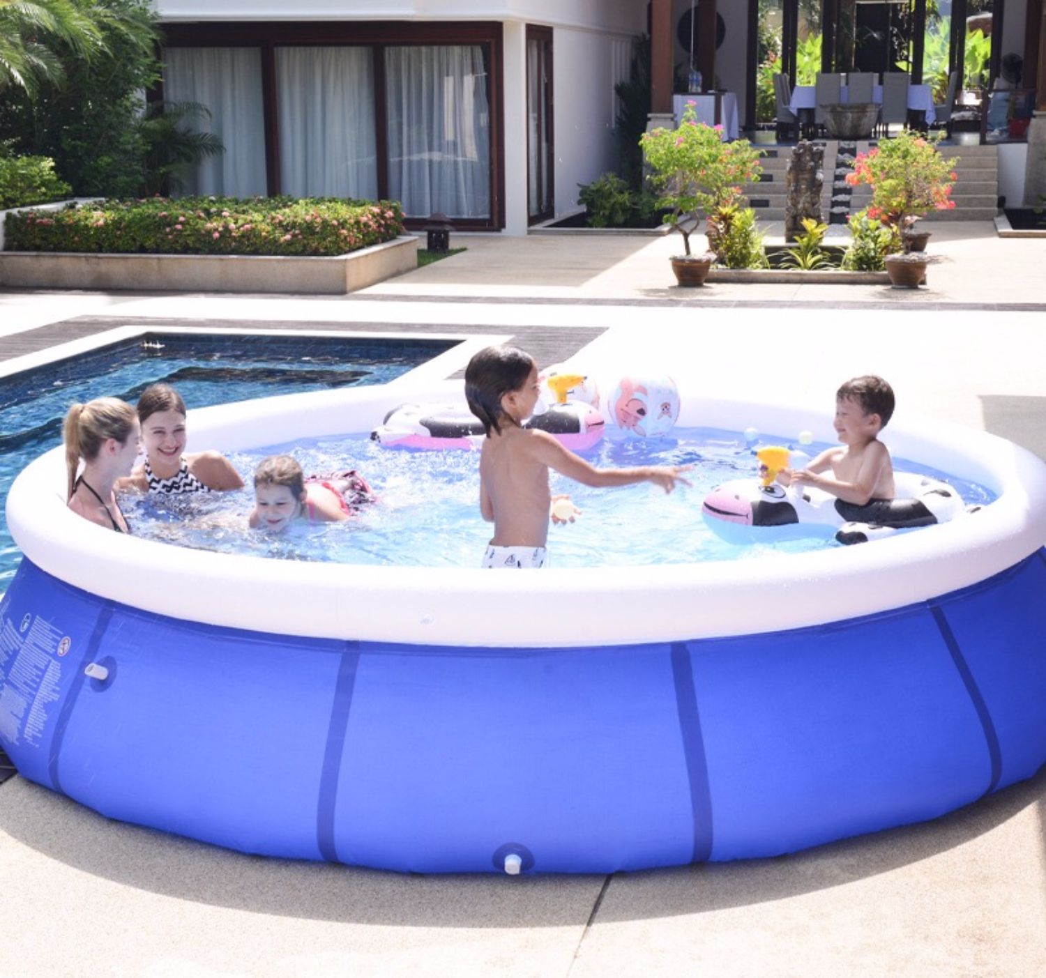 Inflatable Garden Swimming Pool – Family Paddling Pool for Kids & Adults