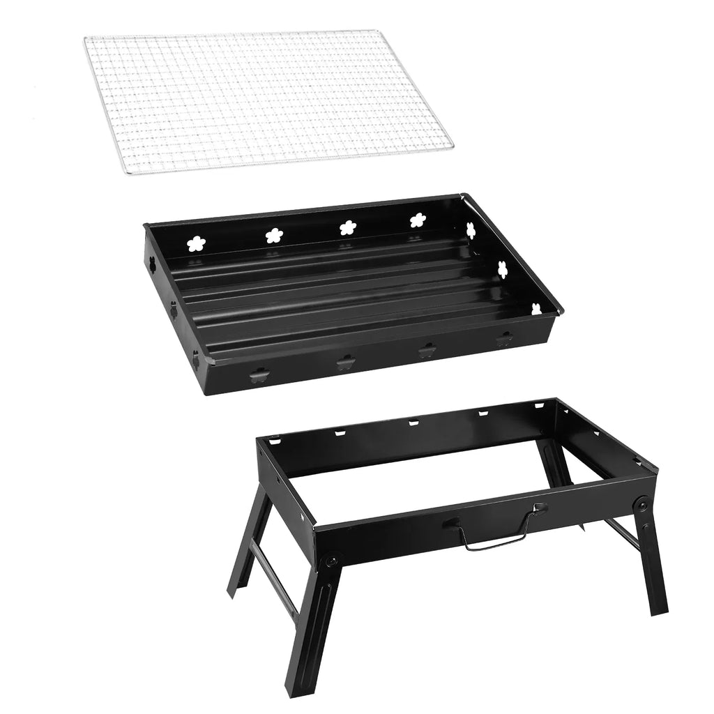 Portable Foldable BBQ Charcoal Grill – Lightweight & Compact