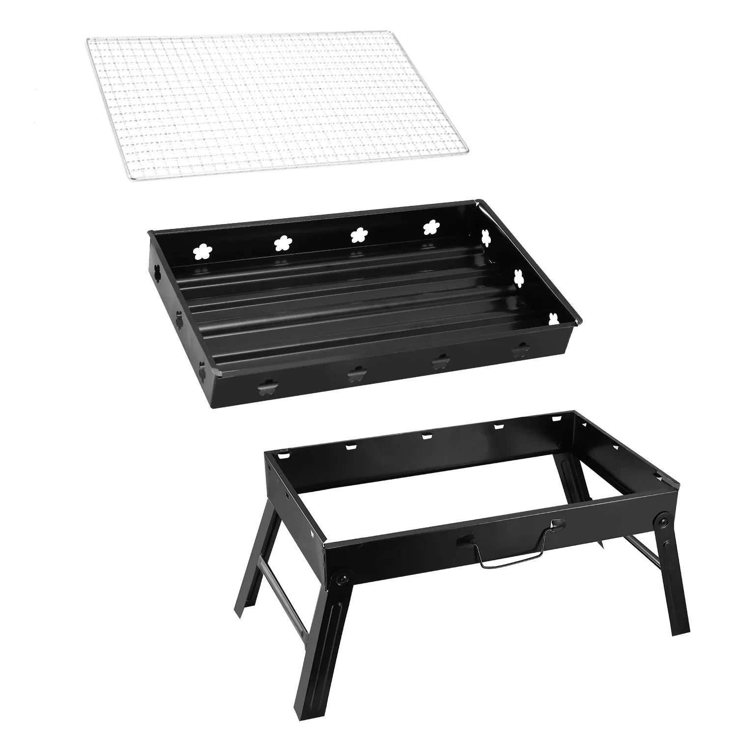 Portable Foldable BBQ Charcoal Grill – Lightweight & Compact