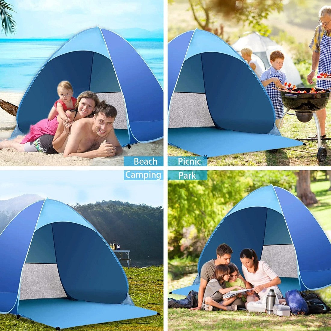 Pop-Up Beach Tent – UV50+ Sun Shelter for Beach, Camping & Picnics
