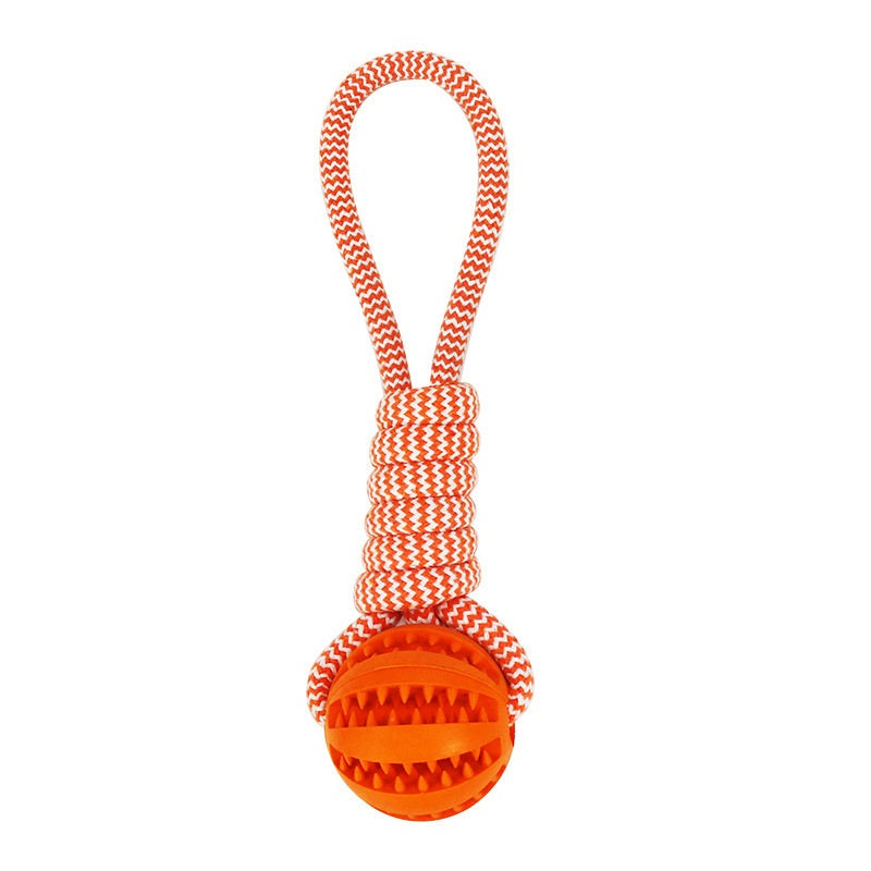 Dog Rope & Chew Ball Toy – Interactive Tug, Fetch & Dental Toy