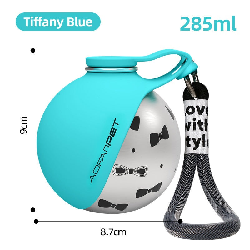 Portable Dog Water Bottle with Drinking Bowl & Waste Bag Dispenser
