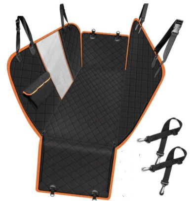 Dog Car Seat Cover with Mesh Window & Waterproof Hammock