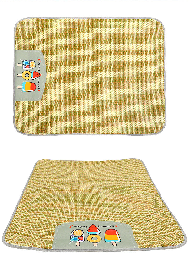 Cooling Rattan Pet Mat – Summer Sleep Mat for Dogs & Cats