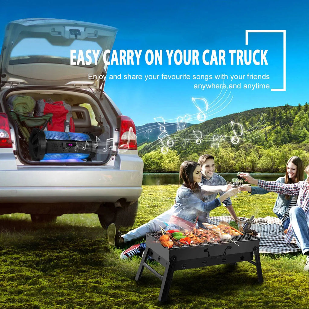 Portable Foldable BBQ Charcoal Grill – Lightweight & Compact