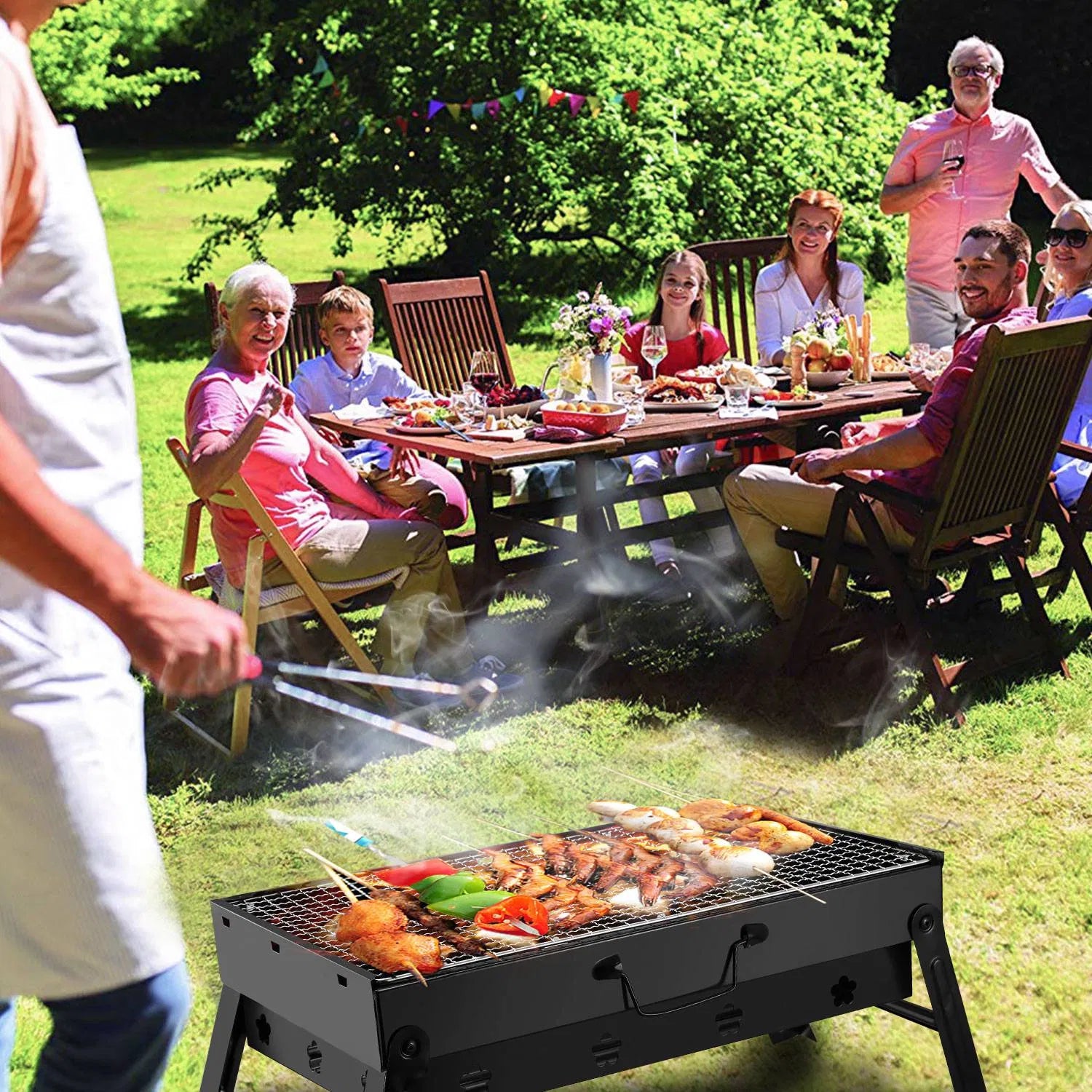 Portable Foldable BBQ Charcoal Grill – Lightweight & Compact