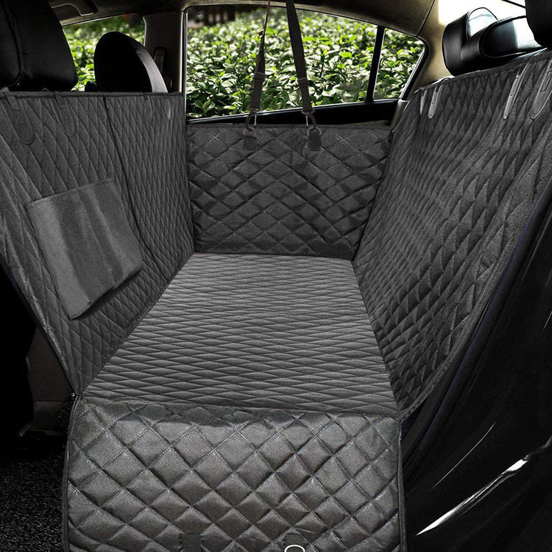 Dog Car Seat Cover with Mesh Window & Waterproof Hammock