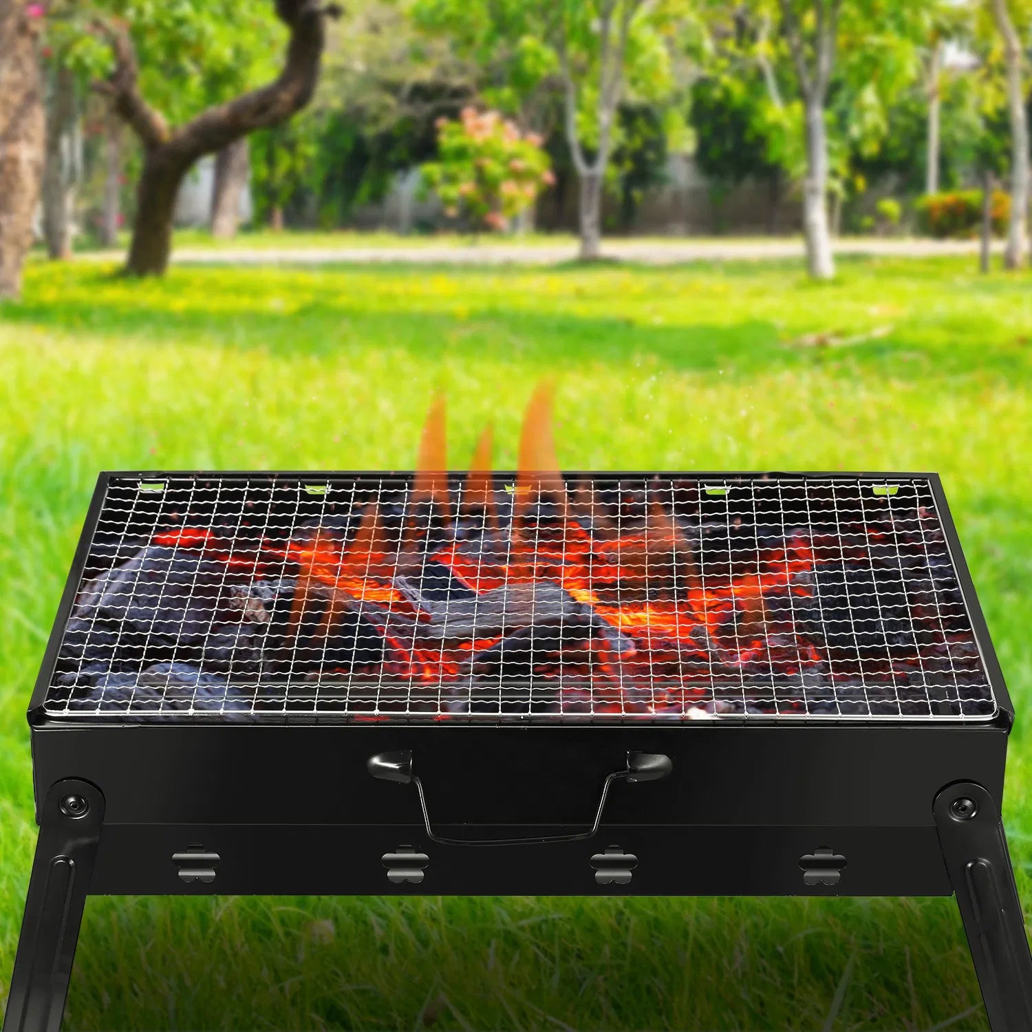 Portable Foldable BBQ Charcoal Grill – Lightweight & Compact