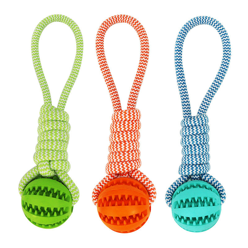 Dog Rope & Chew Ball Toy – Interactive Tug, Fetch & Dental Toy