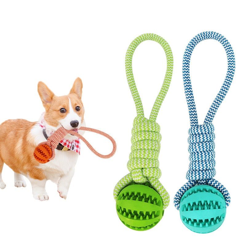 Dog Rope & Chew Ball Toy – Interactive Tug, Fetch & Dental Toy