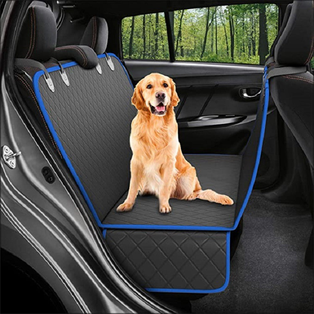 Dog Car Seat Cover with Mesh Window & Waterproof Hammock