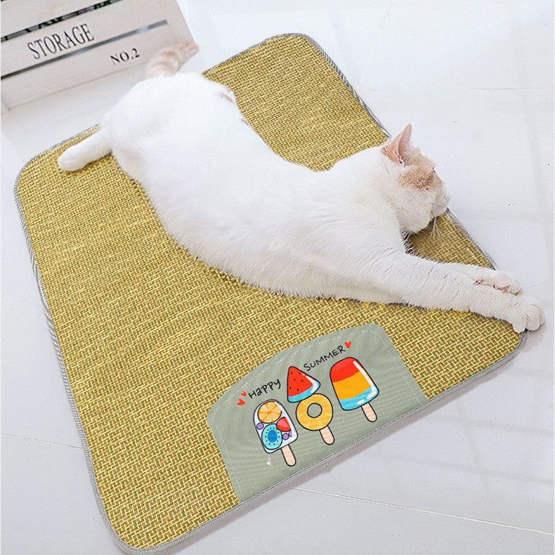 Cooling Rattan Pet Mat – Summer Sleep Mat for Dogs & Cats