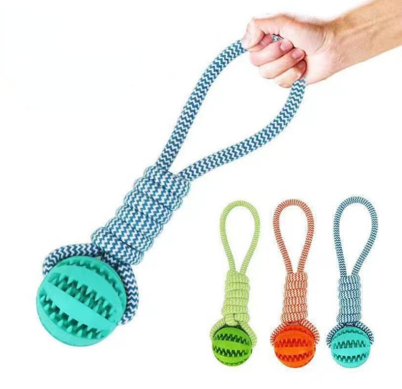 Dog Rope & Chew Ball Toy – Interactive Tug, Fetch & Dental Toy