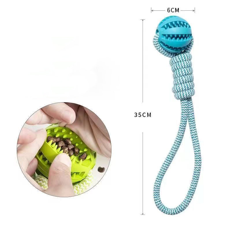 Dog Rope & Chew Ball Toy – Interactive Tug, Fetch & Dental Toy
